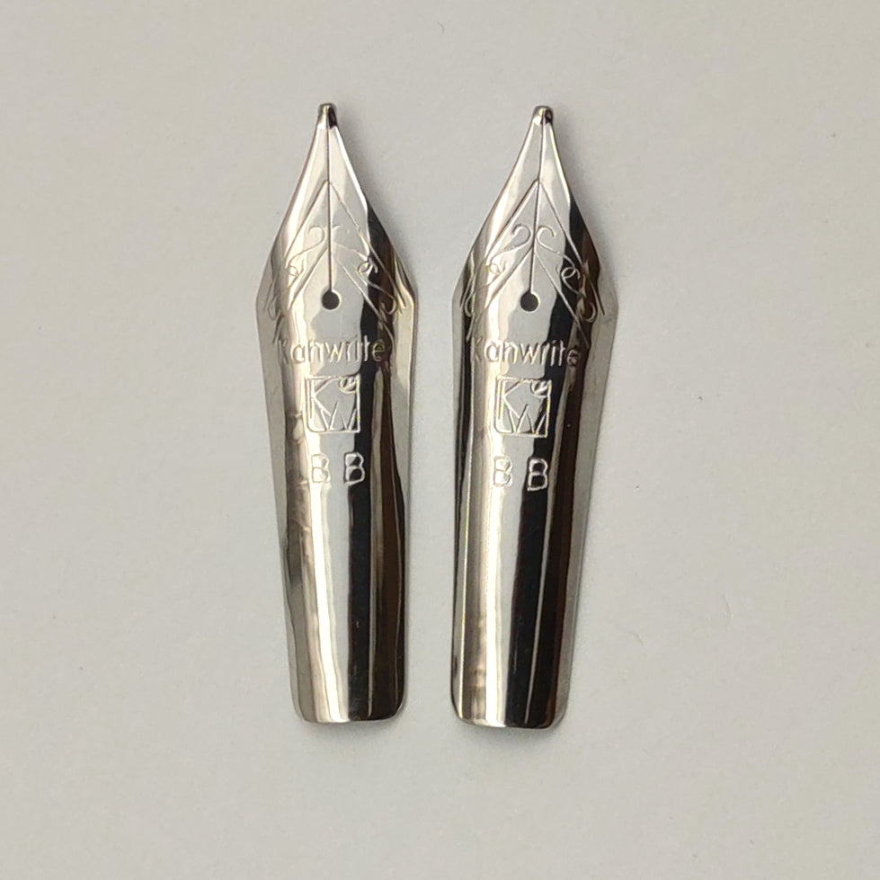 Set of 2 Kanwrite No.6 35mm Double Broad (BB) Fountain Pen Nibs ...