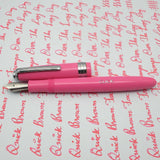 Click Falcon Eyedropper Fountain Pen with Cursive Italic (CI) Nib -Pastel Pink