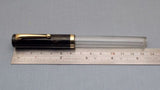 Click Bamboo Marble Half Transparent Eyedropper Fountain Pen - Black Marbled