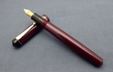 Click Aristocrat Acrylic Fountain Pen - Fine Nib - Gold Trim - Brown