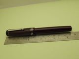 Click Aristocrat Acrylic Fountain Pen - Fine Nib - Gold Trim - Brown