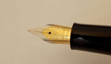 Click Aristocrat Acrylic Fountain Pen - Fine Nib - Gold Trim - Brown