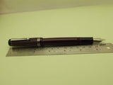 Click Aristocrat Acrylic Fountain Pen - Fine Nib - Gold Trim - Brown